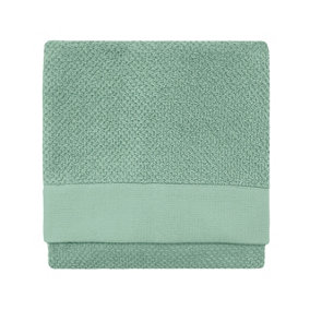furn. Textured Hand Towel, Cotton, Smoke Green