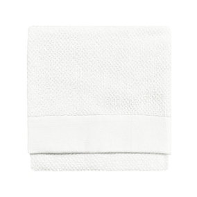 furn. Textured Hand Towel, Cotton, White