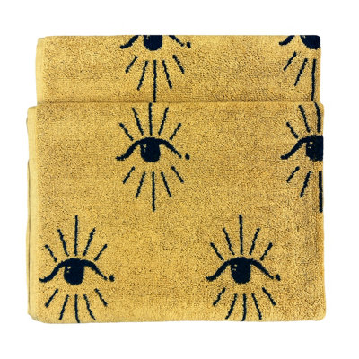 furn. Theia Abstract Eye Printed Bath Towel Price Comparisons | Compare The Build