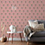 furn. Theia Blush Pink Abstract Eyes Foiled Wallpaper