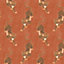 furn. Tibetan Tiger Coral Orange Animal Printed Wallpaper Sample