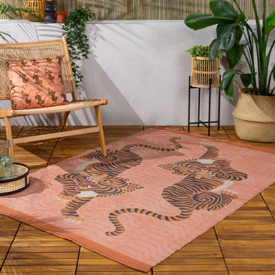 furn. Tibetan Tiger Digitally Printed Outdoor/Indoor Rug