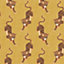 furn. Tibetan Tiger Mustard Yellow Animal Printed Wallpaper Sample
