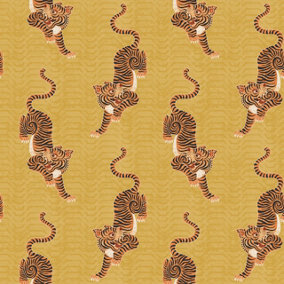 Yellow Animal Wallpaper | Wallpaper & wall coverings | B&Q