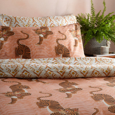 furn. Tibetan Tiger Tribal Reversible Duvet Cover Set