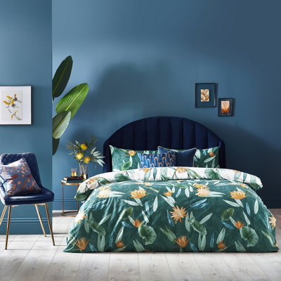 furn. Tigerlily Floral Reversible Duvet Cover Set