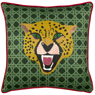 furn. Untamed Cheetah Tropical Feather Filled Cushion