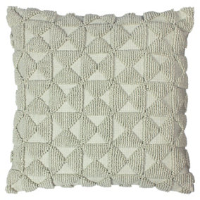 furn. Varma Tufted Geometric Patterned Polyester Filled Cushion