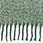 Furn Weaver Throw with Herringbone Design Green (One Size)