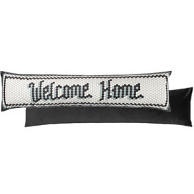 furn. Welcome Home Mosaic Message Velvet Draught Excluder