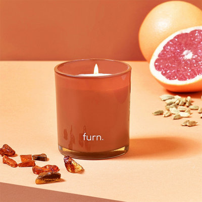 furn. Wildlings Amber, Cinnamon + Mandarin Scented Glass Candle