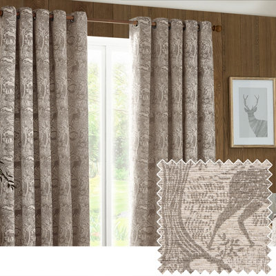 Buck Mark Quilted Curtains NCU0NNT2393