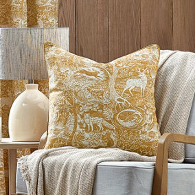 furn. Winter Woods Jacquard Chenille Piped Cushion Cover