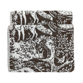 furn. Winter Woods Tufted Animal Printed Hand Towel