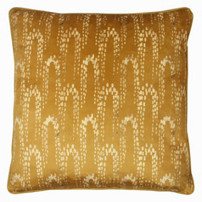 furn. Wisteria Printed Velvet Piped Polyester Filled Cushion