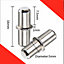 Furneo 12x Shelf Support Plug In Steel Pegs Pins 5MM Hole Kitchen Cabinet Cupboard