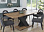 Furneo Modern Dining Table Only Extendable 120-160cm Oak Effect Tavolo03 MDF