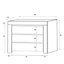 Furneo Modern White 3 Drawer Chest of Drawers Cabinet Storage Matt & High Gloss Clifton15