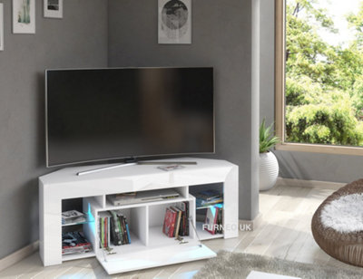 Corner led on sale tv cabinet