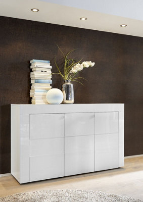 FURNICOMP Milano 3 Door White Gloss Sideboard