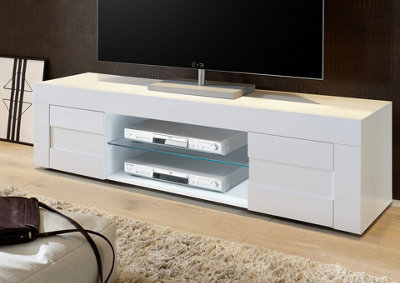 FURNICOMP Milano Large 2 Door White Gloss TV Unit