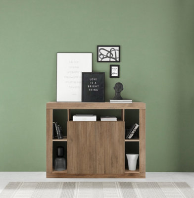 FURNICOMP Viola 2 Door Mercure Oak Small Sideboard