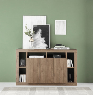 FURNICOMP Viola 3 Door Mercure Oak Sideboard