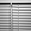 FURNISHED Aluminum Venetian Blinds - Silver 25mm Slats Trimmable Blinds for Windows and Doors (W)150cm (L)210cm
