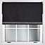 Furnished Black Fabric Blackout Roller Blind With Black Glitter Edge - Trimmable (W)165cm x (L)165cm