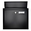 Furnished Black Letterbox Top Loading Mail Box Wall Mounted Post Box