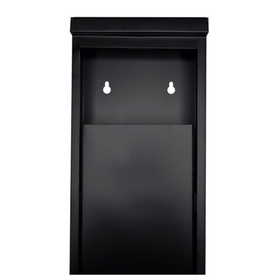 Furnished Black Steel Cigarette Bin Wall Mounted Ashtray Outdoor Ash Tray