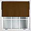 FURNISHED Blackout Roller Blinds - Brown Trimmable Blind for Windows and Doors (W)240cm (L)165cm
