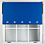 FURNISHED Blackout Roller Blinds with Square Eyelets and Metal Fittings- Blue Trimmable (W)90cm (L)165cm