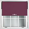 FURNISHED Blackout Roller Blinds with Triple Round Eyelets & Metal Fittings - Aubergine Blue (W)185cm (L)165cm