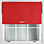 FURNISHED Blackout Roller Blinds with Triple Round Eyelets & Metal Fittings - Red (W)170cm (L)165cm