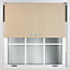 FURNISHED Blackout Roller Blinds with Triple Square Eyelets and Metal Fittings- Cappuccino Trimmable (W)65cm (L)165cm