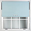 FURNISHED Blackout Roller Blinds with Triple Square Eyelets and Metal Fittings- Duck Egg Blue Trimmable (W)45cm (L)165cm