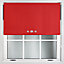 FURNISHED Blackout Roller Blinds with Triple Square Eyelets and Metal Fittings- Red Trimmable (W)230cm (L)210cm