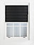 FURNISHED Day and Night Roller Blinds - Black Striped Roller Shades for Windows and Doors (W)145cm (L)165cm