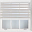 FURNISHED Day and Night Roller Blinds - Grey Striped Roller Shades for Windows and Doors (W)115cm (L)165cm