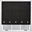Furnished Daylight Roller Blind with Square Eyelets - Trimmable Black, 50cm x 165cm