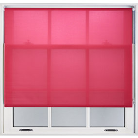 FURNISHED Daylight Roller Blinds - Fuchsia Pink Trimmable Blind for Windows and Doors (W)120cm (L)165cm