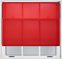 FURNISHED Daylight Roller Blinds - Red Trimmable Blind for Windows and Doors (W)105cm (L)165cm