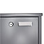 Furnished Grey Steel Letterbox Top Loading Mail Box Wall Mounted Post Box