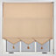Furnished Luxury Linen Roller Blinds with Triangle Edge and Metal Fittings, Trimmable - Cappuccino (W)240cm x (L)165cm