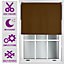 Furnished Made to Measure Blackout Roller Blinds - Brown Roller Blind for Windows and Doors (W)120cm (L)210cm