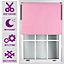 Furnished Made to Measure Blackout Roller Blinds with Metal Fittings - Pink Blind for Home and Office (W)240cm (L)165cm