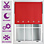 Furnished Made to Measure Blackout Roller Blinds with Round Eyelets - Red Blind for Home and Office (W)240cm (L)210cm