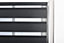 FURNISHED Made to Measure Day and Night Roller Blinds - Black Striped Shades for Windows and Doors (W)120cm (L)165cm