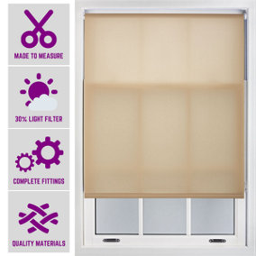 Furnished Made to Measure Day Light Roller Blinds - Cappuccino Roller Blind for Windows and Doors (W)180cm (L)210cm